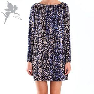 TIBI Python Shift Silk mini dress